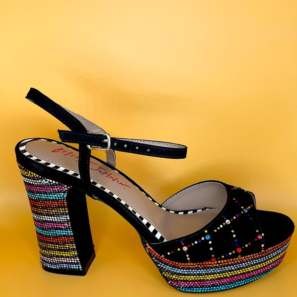 Betsey Johnson Shoes - Betsey Johnson size 9 sparkly platforms